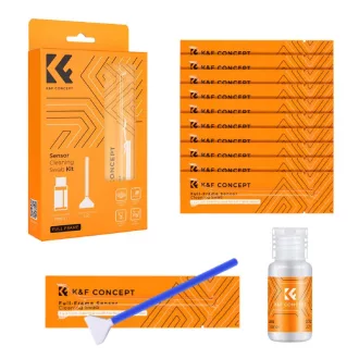   K&F Concept kamera full frame tisztító szett, 24 mm, 10 db-os + 20 ml tisztító folyadékkal