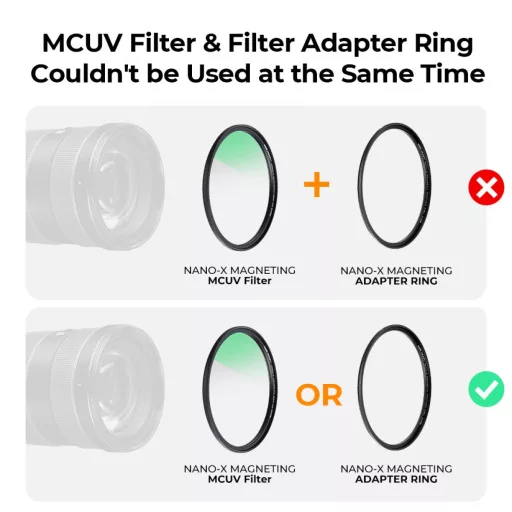 K&F Concept mágneses adapter + MCUV + CPL  + ND1000 szűrő, vízlepergető, karcálló, + tok, 49mm