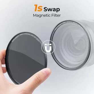   K&F Concept mágneses adapter + MCUV + CPL  + ND1000 szűrő, vízlepergető, karcálló, + tok, 62mm