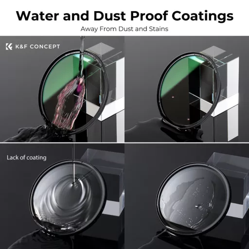 K&F Concept mágneses adapter + MCUV + CPL  + ND1000 szűrő, vízlepergető, karcálló, + tok, 82mm