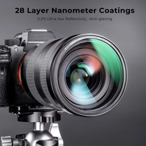 K&F Concept mágneses adapter + MCUV + CPL  + ND1000 szűrő, vízlepergető, karcálló, + tok, 82mm