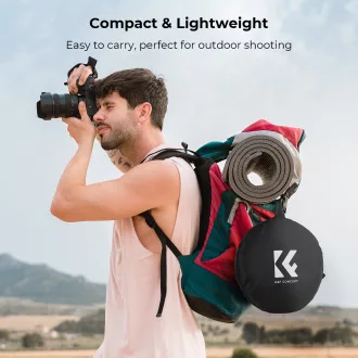   K&F Concept 5in1 derítőlap, reflektor fogantyúval 80cm (feh, fek, arany, ezüst, transp) + hordtáska