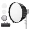 K&F Concept 120cm átmérőjű, parabolic softbox, gyorscsatlakozás, méhsejt rács, Bowens csatlakozás