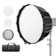 K&F Concept 120cm átmérőjű, parabolic softbox, gyorscsatlakozás, méhsejt rács, Bowens csatlakozás