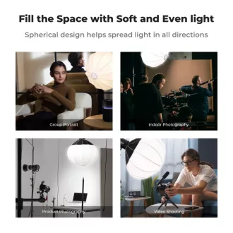   K&F Concept 65cm-es nyitható gömb softbox, lantern, Bowens csatlakozás, hordtáskával