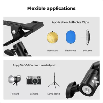 K&F Concept állványra, spigotra rögzíthető csipesz