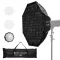 K&F Concept 90cm átmérőjű, octagonal softbox, gyorscsatlakozás, méhsejt rács, Bowens