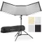 K&F Concept Curved Clamshell Reflector, hajlított derítőlap, 65x123cm, állvánnyal