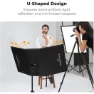 K&F Concept Curved Clamshell Reflector, hajlított derítőlap, 65x123cm, állvánnyal