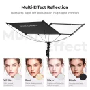 K&F Concept Curved Clamshell Reflector, hajlított derítőlap, 65x123cm, állvánnyal