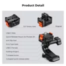 K&F Concept állványadapter és gyorskioldó talp USB-C csatlakozással, DJI Osmo Pocket 3/4-hez