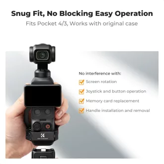   K&F Concept PP62 mágneses alumínium bővítőkeret MagSafe telefontartóval, DJI Osmo Pocket 3/4-hez
