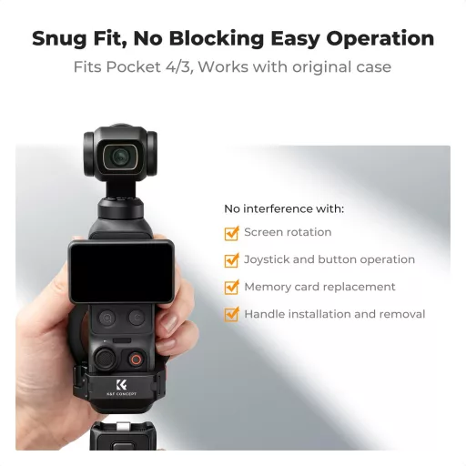 K&F Concept PP62 mágneses alumínium bővítőkeret MagSafe telefontartóval, DJI Osmo Pocket 3/4-hez