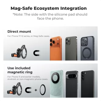   K&F Concept PP62 mágneses alumínium bővítőkeret MagSafe telefontartóval, DJI Osmo Pocket 3/4-hez