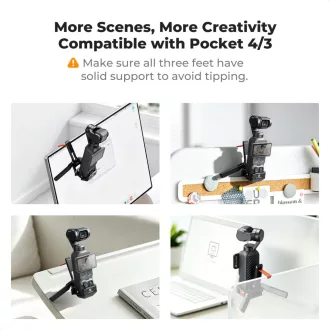   K&F Concept PP63 mágneses mini állvány és védőkeret, DJI Osmo Pocket 3/4-hez