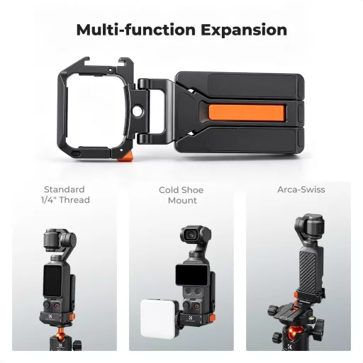K&F Concept PP63 mágneses mini állvány és védőkeret, DJI Osmo Pocket 3/4-hez