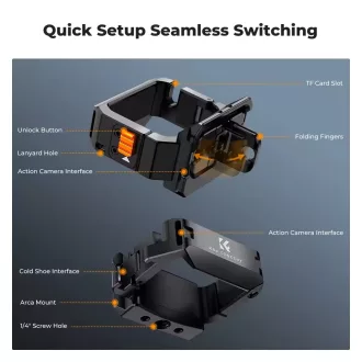   K&F Concept többfunkciós alumínium bővítőkeret DJI Osmo Pocket 4-hez
