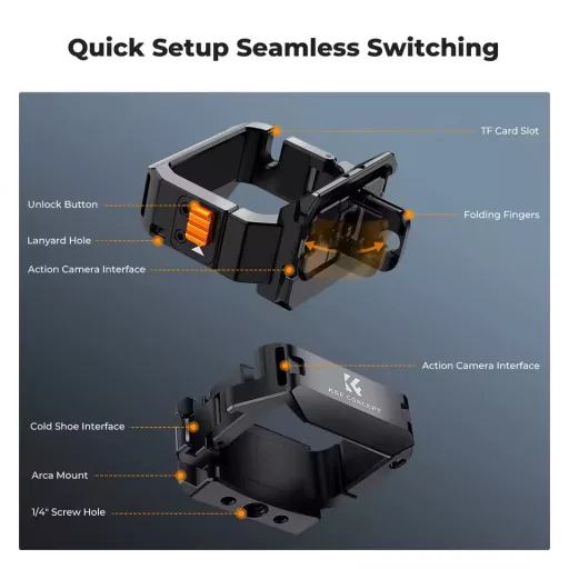K&F Concept többfunkciós alumínium bővítőkeret DJI Osmo Pocket 4-hez