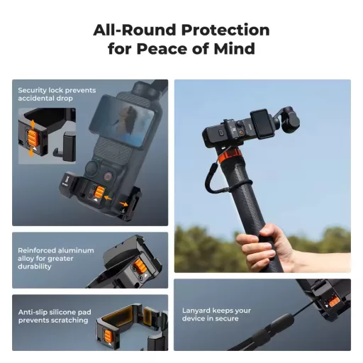 K&F Concept többfunkciós alumínium bővítőkeret DJI Osmo Pocket 4-hez