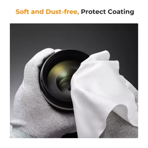 K&F Concept objektívvédő sapka zsinórral + törlőkendő, 55mm