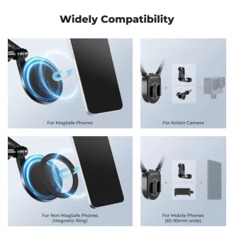   K&F Concept nyakba akasztható akció kamera tartó, Magsafe, GoPro és DJI Pocket 3 adapter