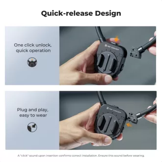   K&F Concept nyakba akasztható akció kamera tartó, Magsafe, GoPro és DJI Pocket 3 adapter