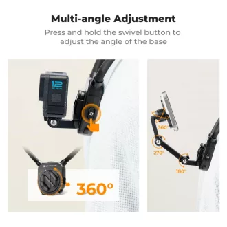   K&F Concept nyakba akasztható akció kamera tartó, Magsafe, GoPro és DJI Pocket 3 adapter