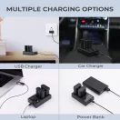 K&F Concept hordozható dupla MH-25 akkumulátor töltő, USB-C, 2db EN-EL15 akkumulátorhoz