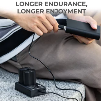   K&F Concept hordozható dupla MH-25 akkumulátor töltő, USB-C, 2db EN-EL15 akkumulátorhoz