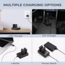 K&F Concept hordozható dupla LC-E17 akkumulátor töltő, USB-C, 2db LP-E17 akkumulátorhoz