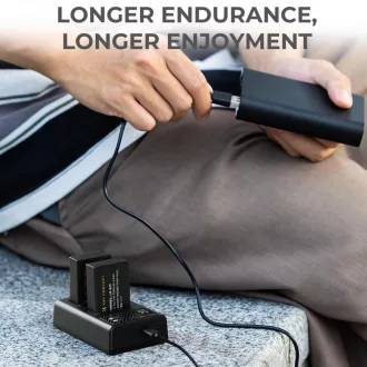   K&F Concept hordozható dupla LC-E17 akkumulátor töltő, USB-C, 2db LP-E17 akkumulátorhoz