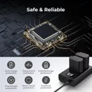K&F Concept hordozható dupla BC-QZ1 akkumulátor töltő, LCD, USB-C, 2db FZ100 akkumulátorhoz