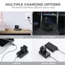 K&F Concept hordozható dupla USB-C akkumulátor MH-25 töltő + 2db EN-EL15 akkumulátor 2100mAh