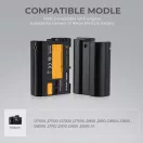 K&F Concept hordozható dupla USB-C akkumulátor MH-25 töltő + 2db EN-EL15 akkumulátor 2100mAh