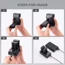 K&F Concept hordozható dupla USB-C akkumulátor MH-25 töltő + 2db EN-EL15 akkumulátor 2100mAh