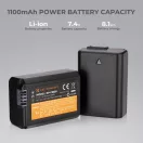 K&F Concept FW50 akkumulátor, 1100mAh