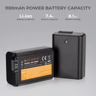 K&F Concept FW50 akkumulátor, 1100mAh