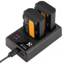 K&F Concept hordozható dupla USB-C akkumulátor BC-QZ1 töltő + 2db FZ100 akkumulátor 2280mAh