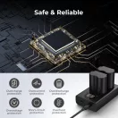 K&F Concept hordozható dupla NP-W235 akkumulátor töltő, LCD, USB-C, 2db NP-W235 akkumulátorhoz