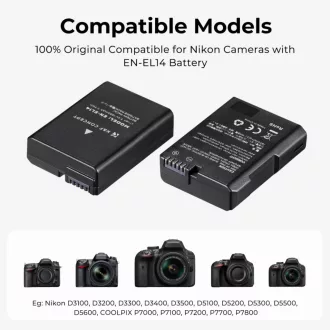K&F Concept EN-EL14 akkumulátor, 1050mAh