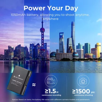   K&F Concept hordozható dupla USB-C akkumulátor MH-24 töltő + 2db EN-EL14 akkumulátor 1050mAh