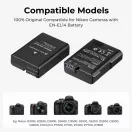 K&F Concept hordozható dupla USB-C akkumulátor MH-24 töltő + 2db EN-EL14 akkumulátor 1050mAh