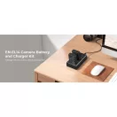 K&F Concept hordozható dupla USB-C akkumulátor MH-24 töltő + 2db EN-EL14 akkumulátor 1050mAh