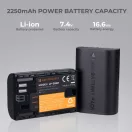 K&F Concept LP-E6NH akkumulátor, 2250mAh