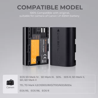 K&F Concept LP-E6NH akkumulátor, 2250mAh