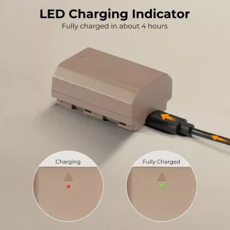   K&F Concept NP-FZ100 akkumulátor 2280mAh, USB-C csatlakozóval
