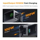 K&F Concept V-Mount Mini Pro akkumulátor, 99Wh, 14.8V, 6700mAH, 100W, BP, D-TAP, TFT kijelző, fekete