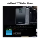 K&F Concept V-Mount Mini Pro akkumulátor, 99Wh, 14.8V, 6700mAH, 100W, BP, D-TAP, TFT kijelző, fekete