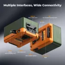 K&F Concept V-Mount Mini Pro akkumulátor, 99Wh, 14.8V, 6700mAH, 100W, BP, D-TAP, TFT kijelző, zöld