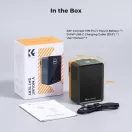 K&F Concept V-Mount Mini Pro akkumulátor, 99Wh, 14.8V, 6700mAH, 100W, BP, D-TAP, TFT kijelző, zöld
